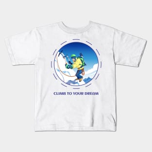 Climbing Everest Kids T-Shirt